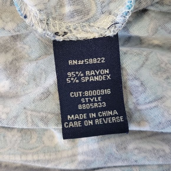 Max Edition Blue Aztec Print Sleeveless Scoop Neck Tank Top Women's Small 1285 - Picture 4 of 5